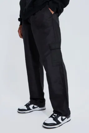 Elastic Waist Relaxed Fit Shell Cargo Pants