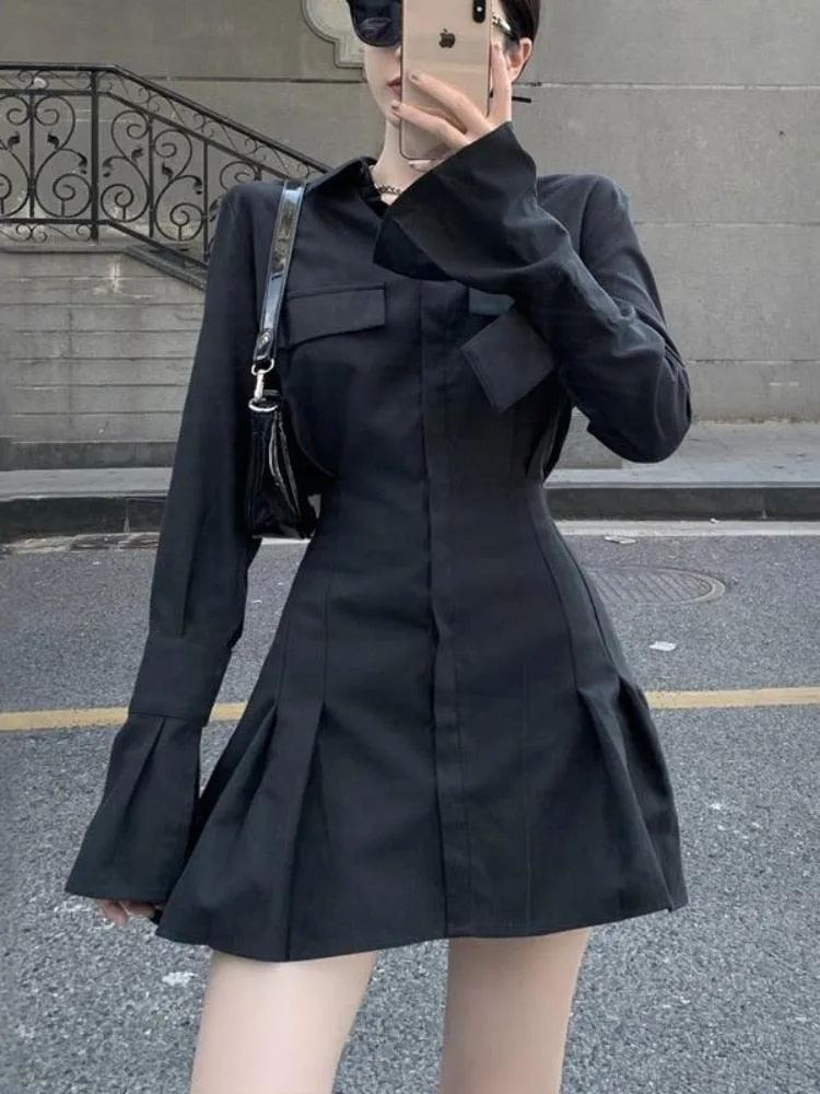 Elegant Vintage Long Sleeve Dress