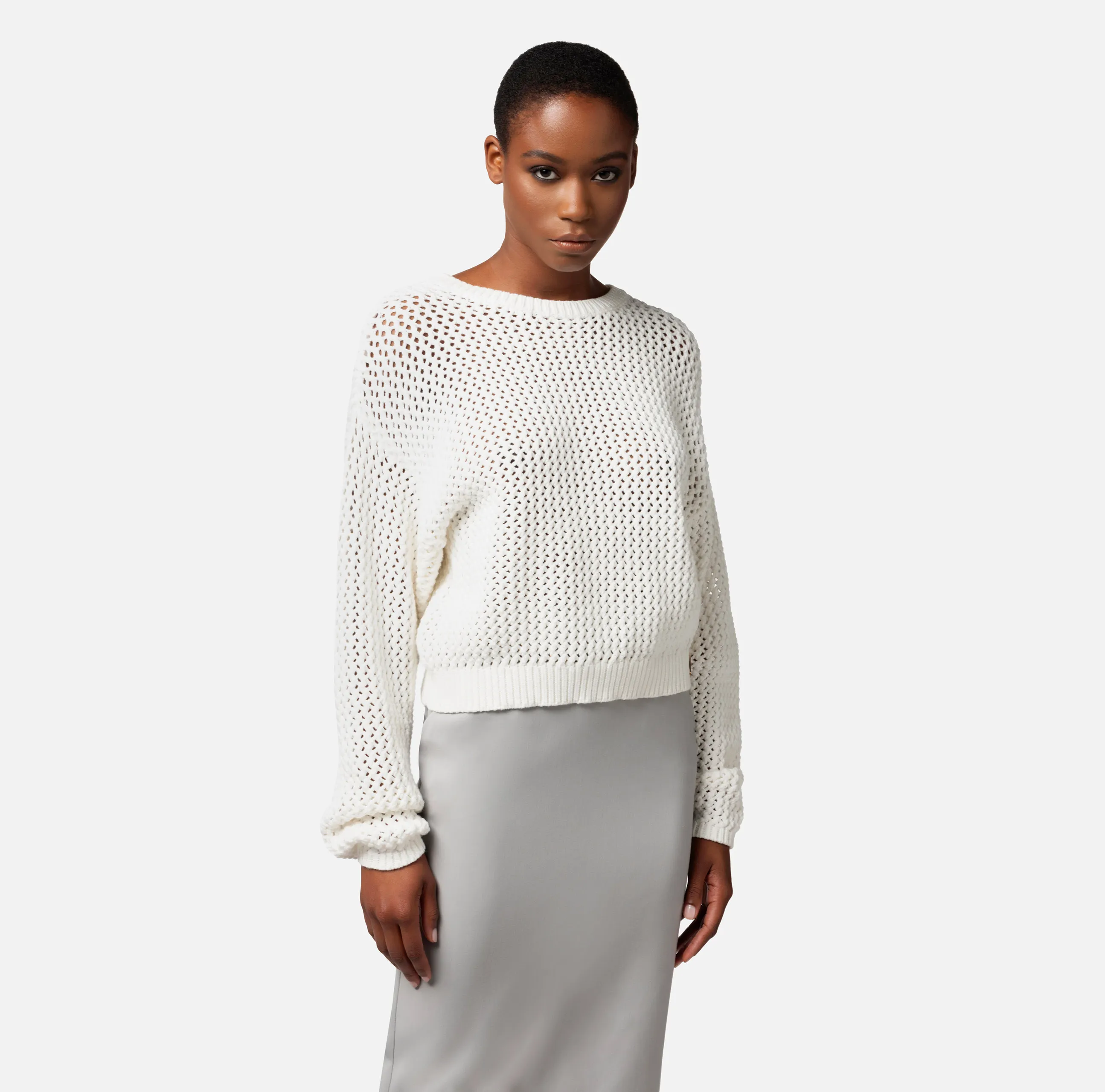 ELISABETTA FRANCHI  |Long Sleeves Plain V-neck & Crew neck