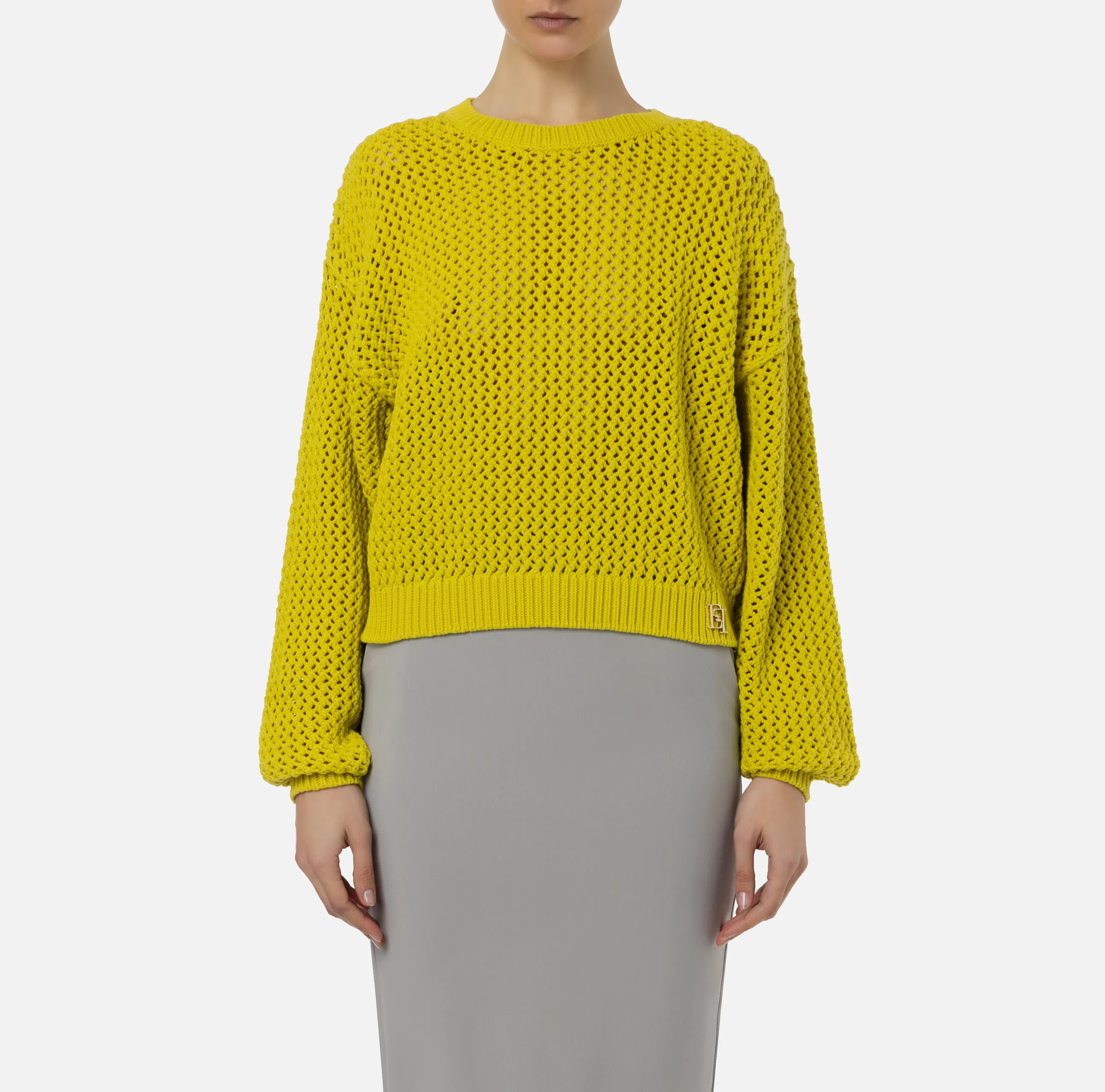 ELISABETTA FRANCHI  |Long Sleeves Plain V-neck & Crew neck