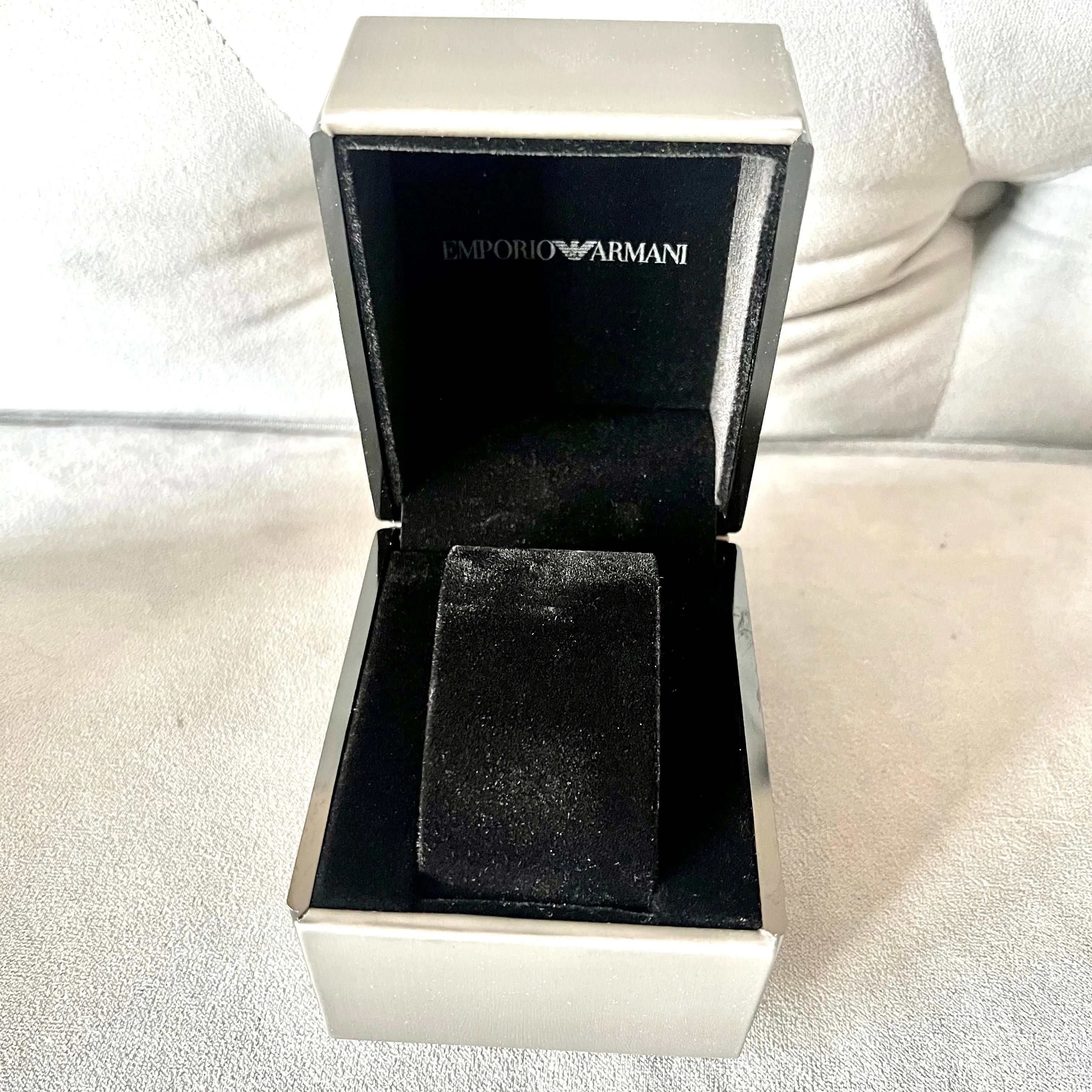 EMPORIO ARMANI Box + Outer Box 4.5x3.75x4.10 inches + Booklet