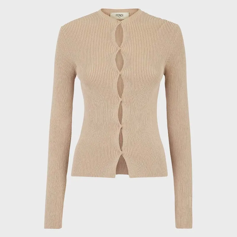 FENDI  |Casual Style Nylon Long Sleeves Plain Cotton Elegant Style