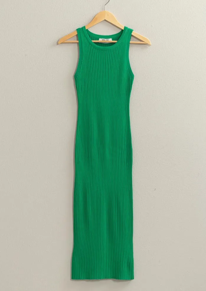 Final Sale - Midi Ribbed Tank Dress