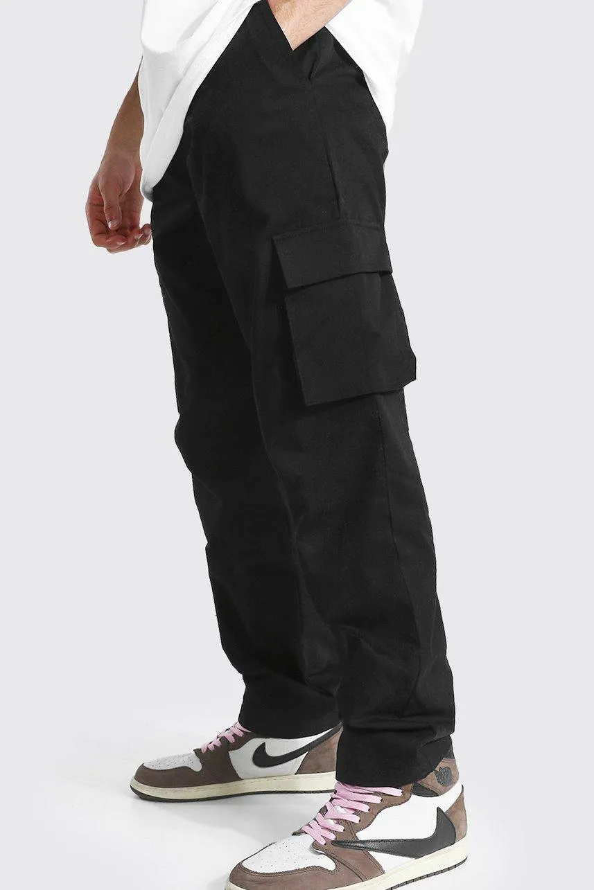 Fixed Waist Relaxed Fit Cargo Pants