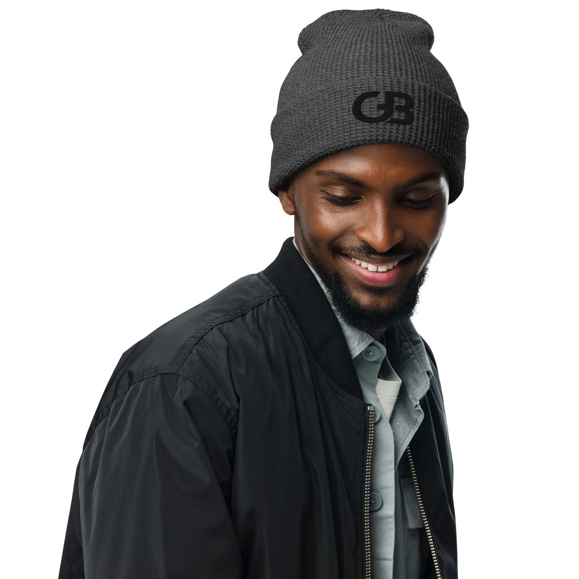 Gerald Black Waffle Beanie BLK