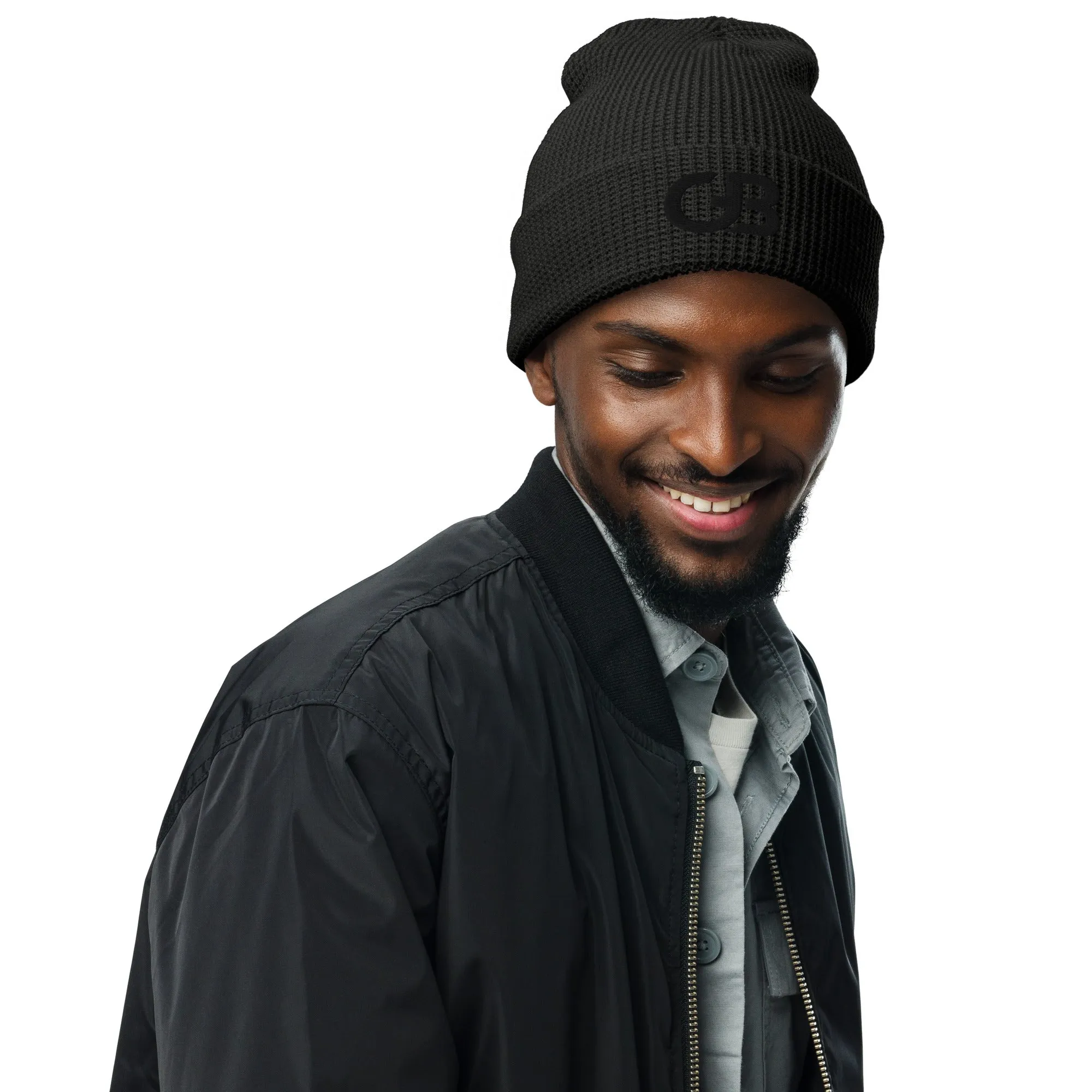 Gerald Black Waffle Beanie BLK