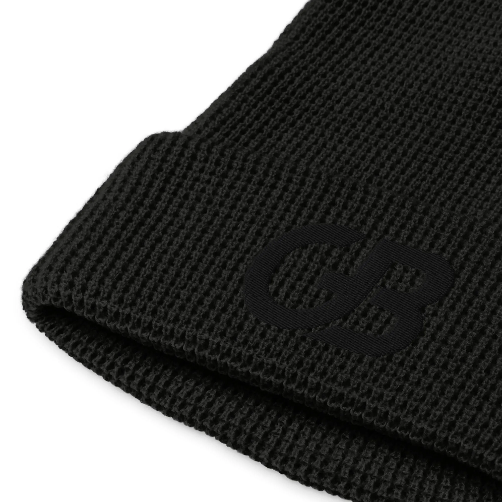 Gerald Black Waffle Beanie BLK