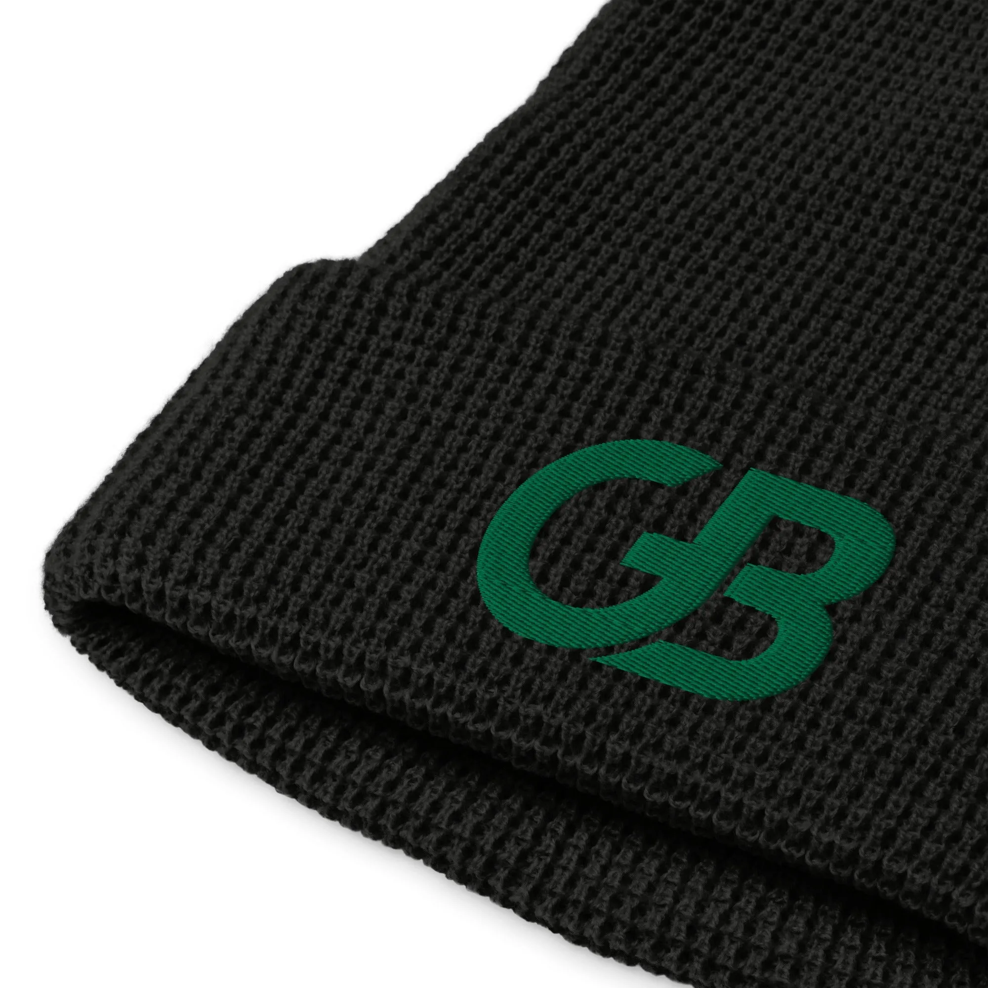 Gerald Black Waffle Beanie GRN