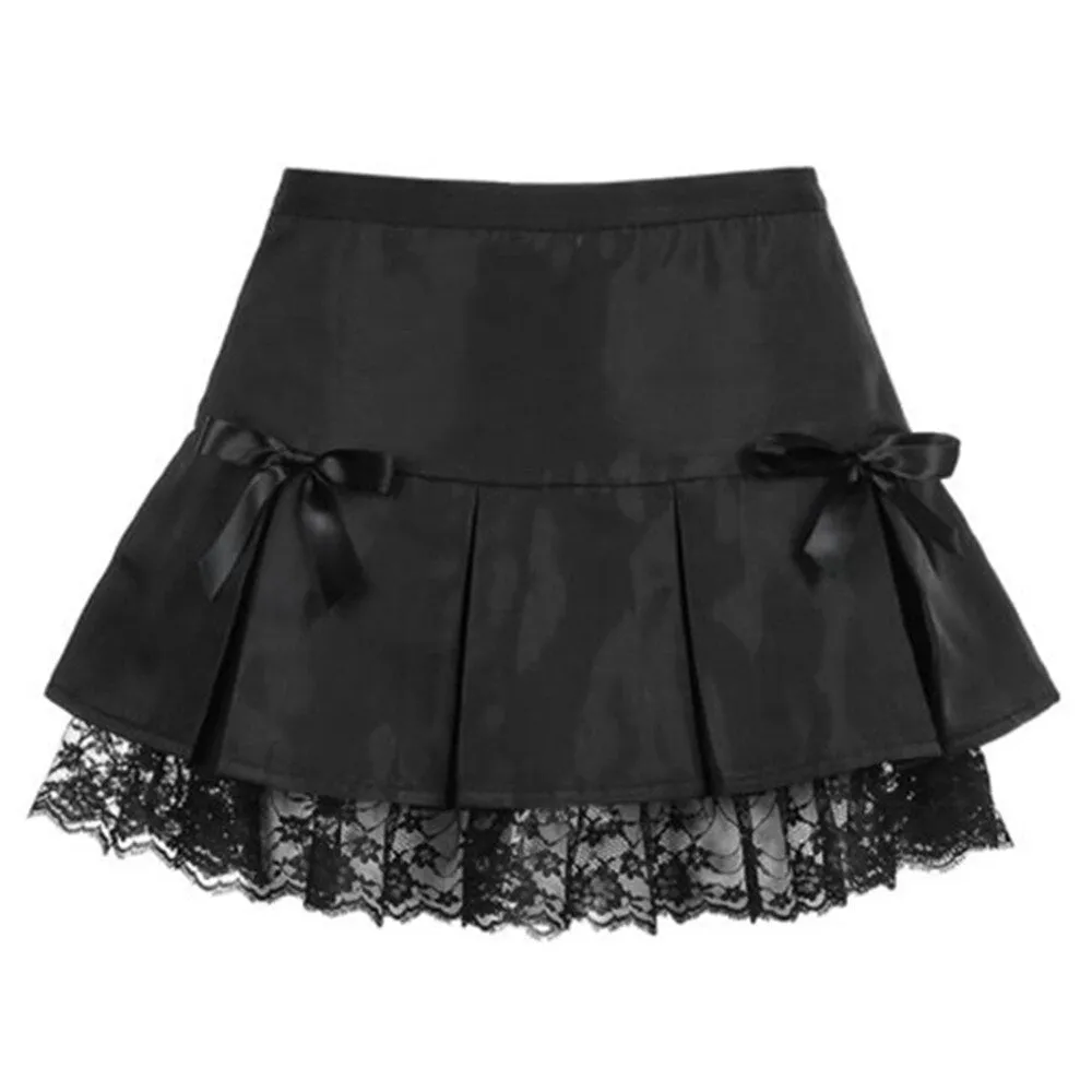 Harajuku Mall Goth Skirt Y2K Fairy Grunge Women High Waist Black Retro Fairycore Punk Mini Skirts