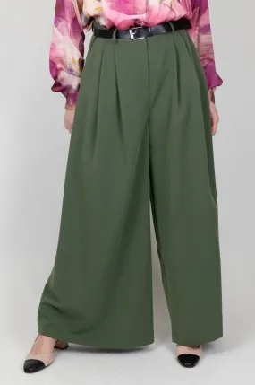 Haveone - Pantalone palazzo con pinces