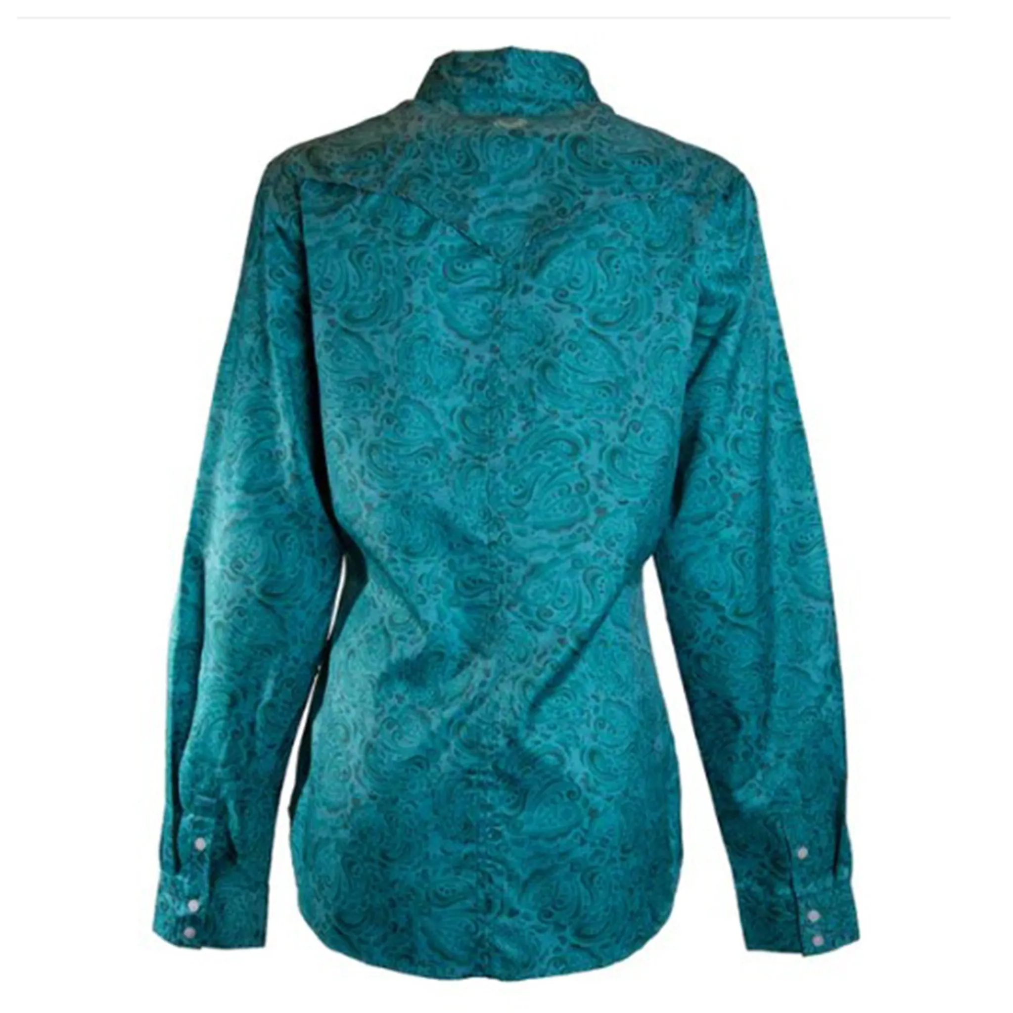 Hooey Teal Floral Sol Competition Shirt