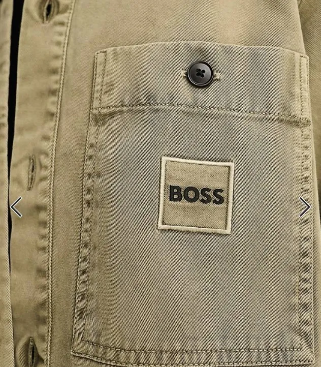 Hugo Boss  |Long Sleeves Plain Cotton Logo Shirts