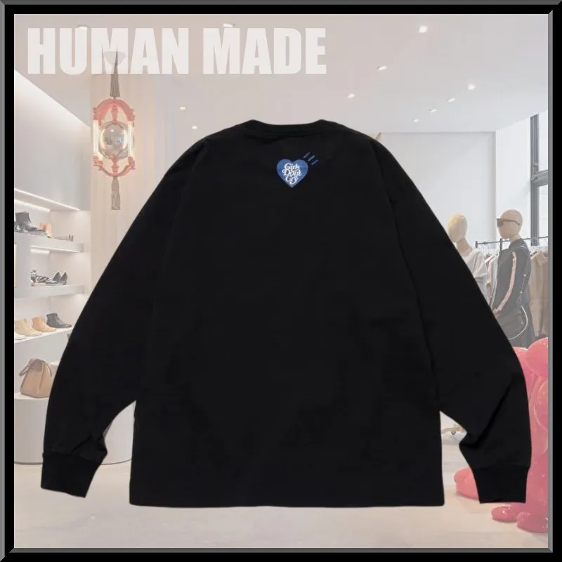 HUMAN MADE  |Crew Neck Pullovers Heart Unisex Street Style Collaboration