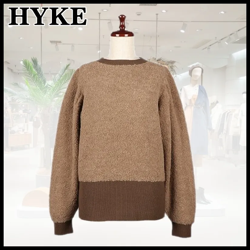 Hyke  |Crew Neck Long Sleeves V-neck & Crew neck