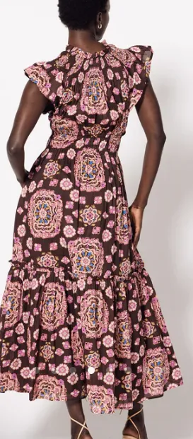 Indira Ankle Dress in Avalon Print