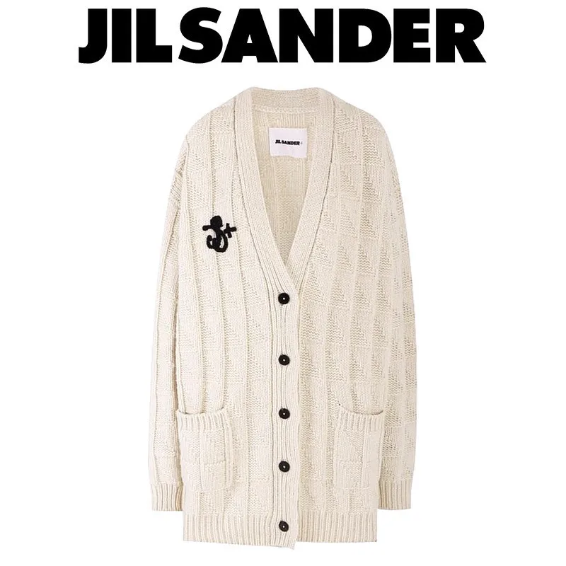 Jil Sander  |Casual Style Wool Long Sleeves Medium Outlet Cardigans