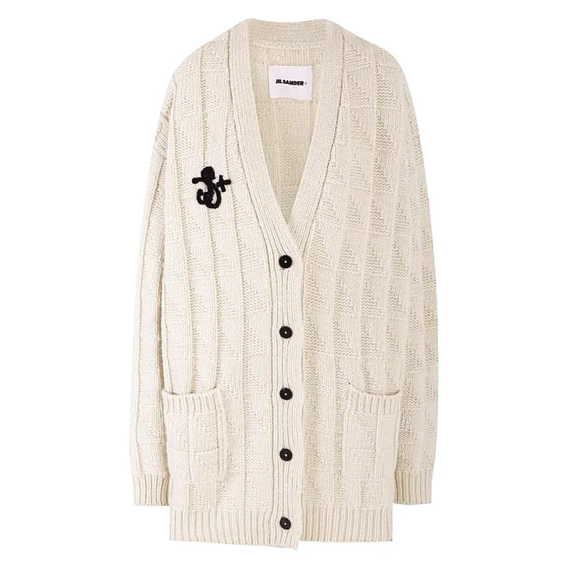 Jil Sander  |Casual Style Wool Long Sleeves Medium Outlet Cardigans