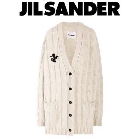 Jil Sander  |Casual Style Wool Long Sleeves Medium Outlet Cardigans