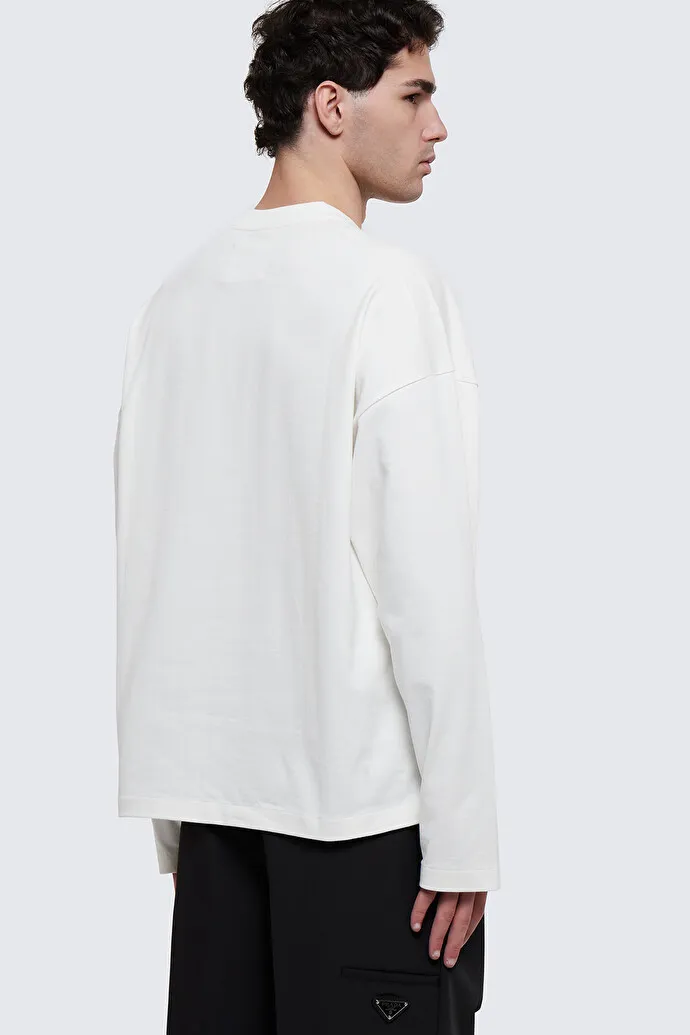 Jil Sander  |Crew Neck Pullovers Unisex Street Style Long Sleeves Plain