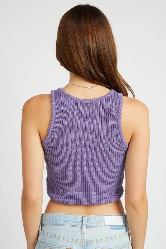 KNIT RACER BACK TANK TOP