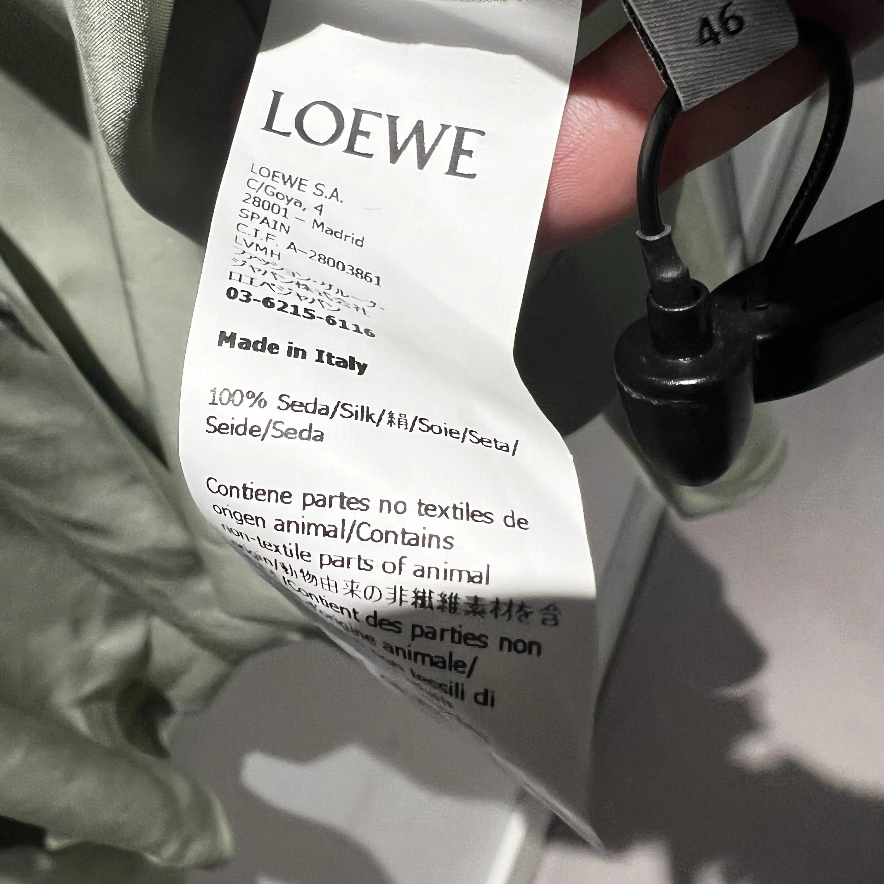 LOEWE  |Silk Long Sleeves Plain Logo Shirts & Blouses