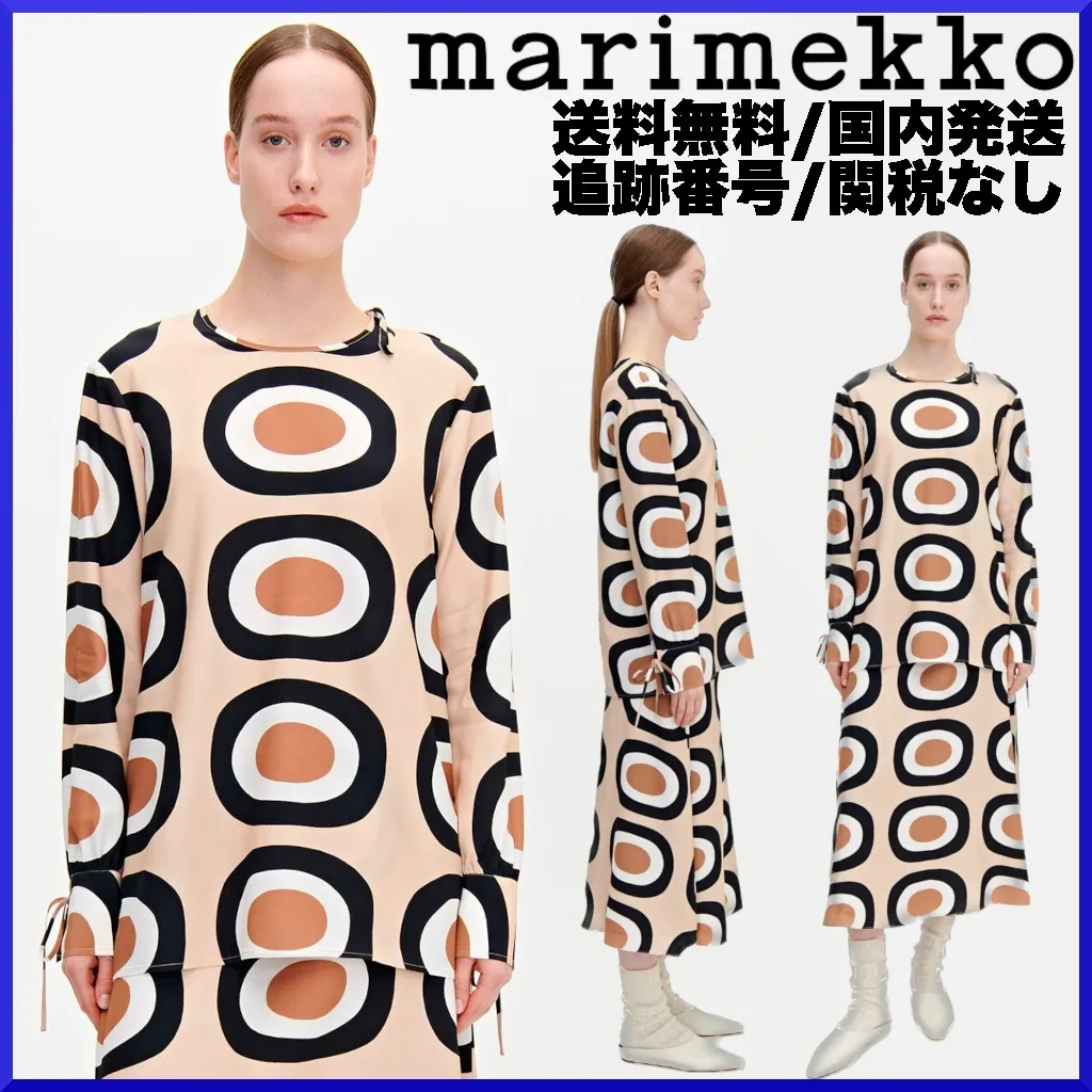 marimekko  |Crew Neck Long Sleeves Medium Tunics