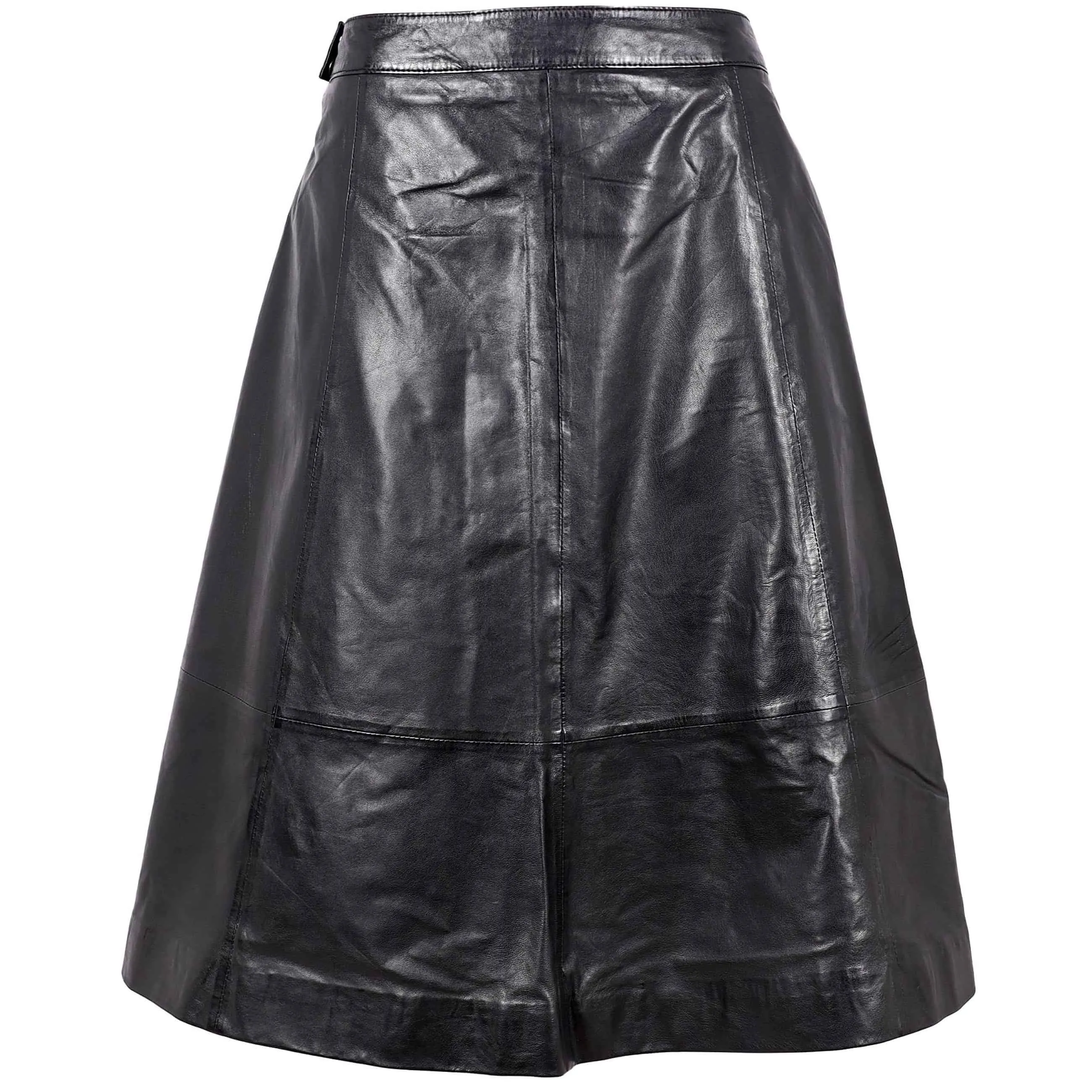 Mauritius Zaza Leather Skirt in Black