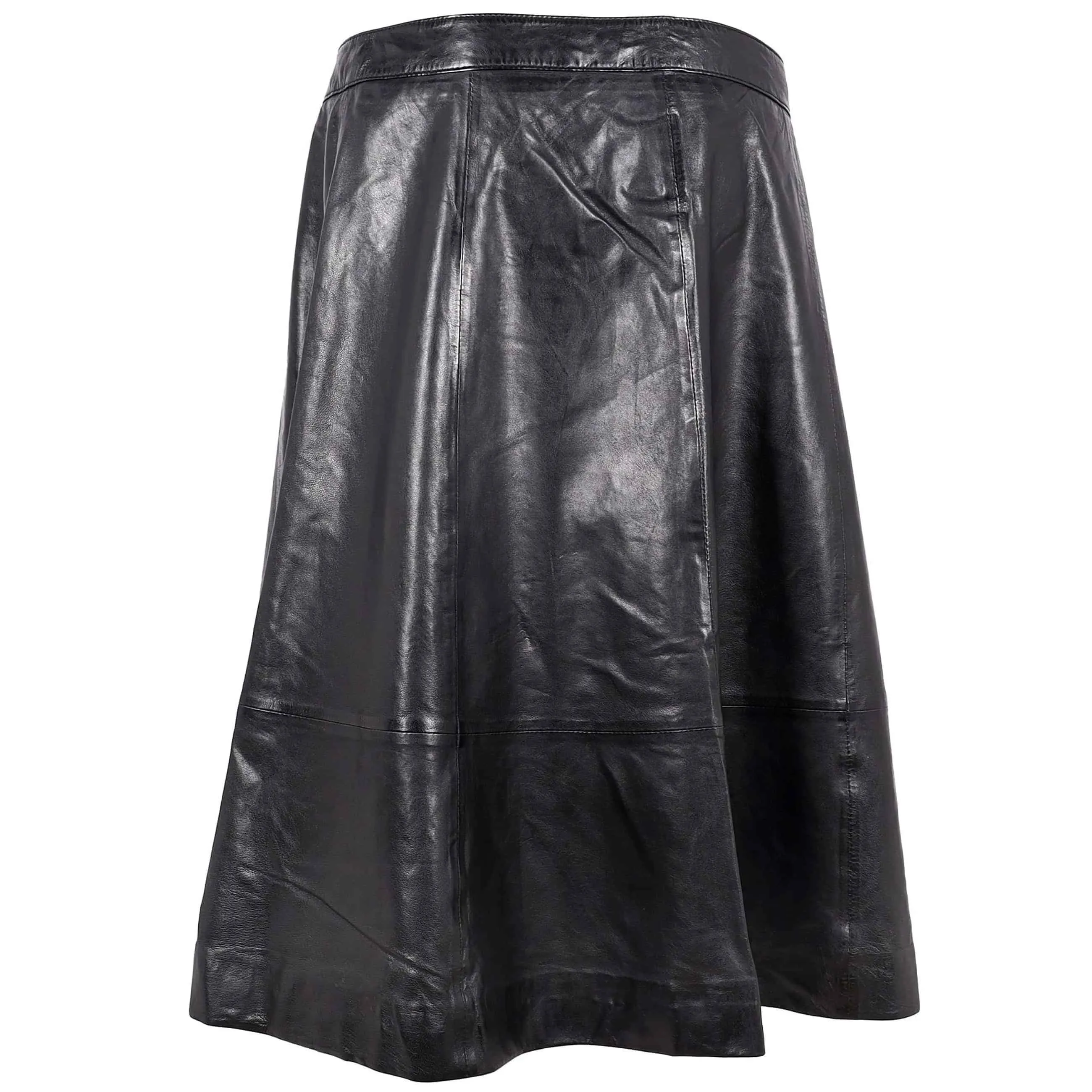 Mauritius Zaza Leather Skirt in Black