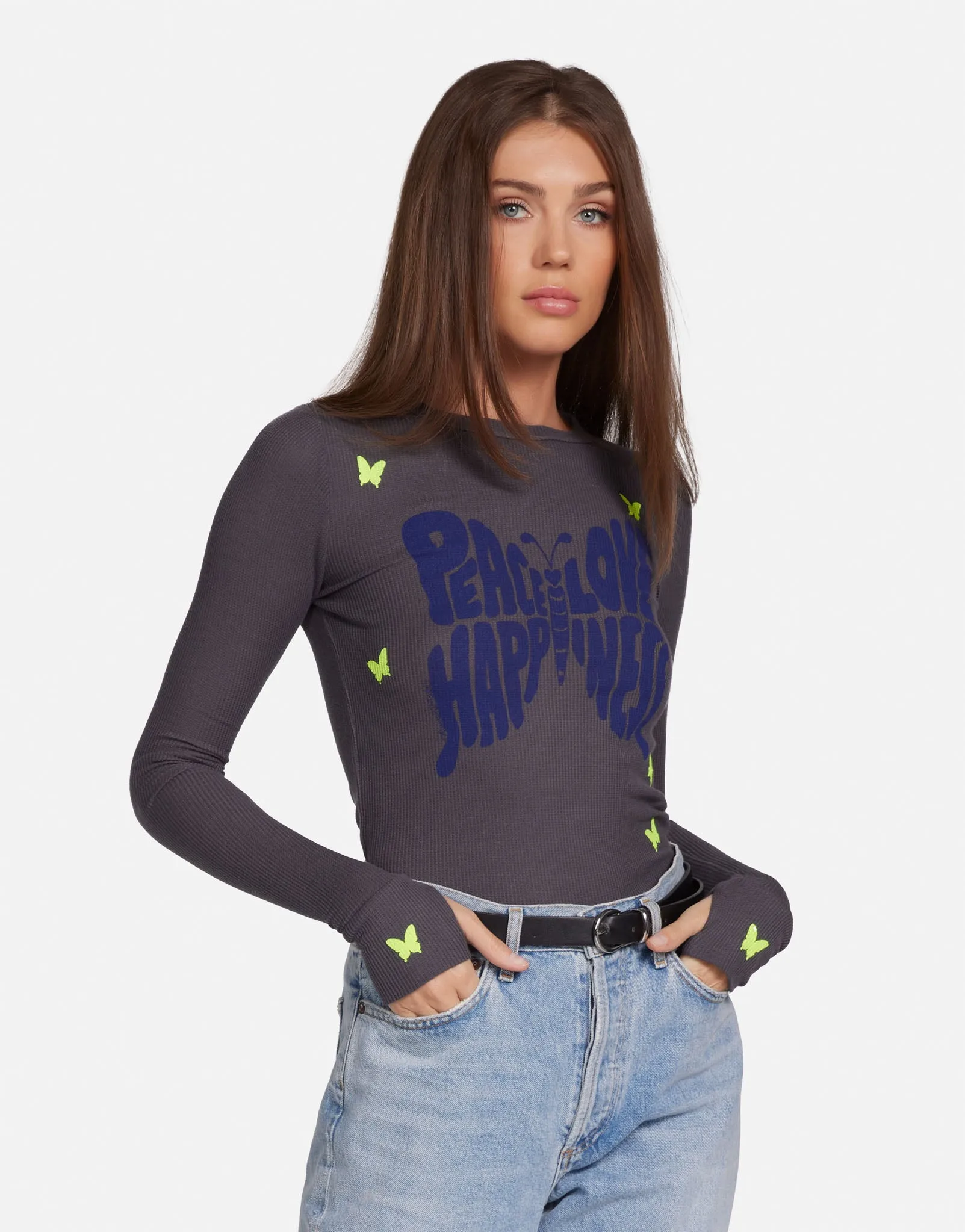 McKinley Neon Peace Love Butterflies