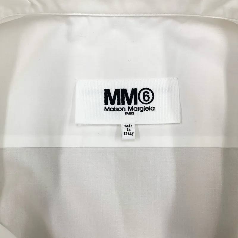 MM6 Maison Margiela  |Long Sleeves Plain Cotton Logo Shirts & Blouses