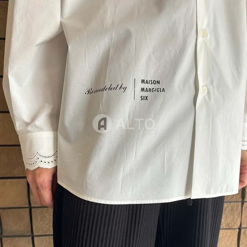 MM6 Maison Margiela  |Long Sleeves Plain Cotton Logo Shirts & Blouses