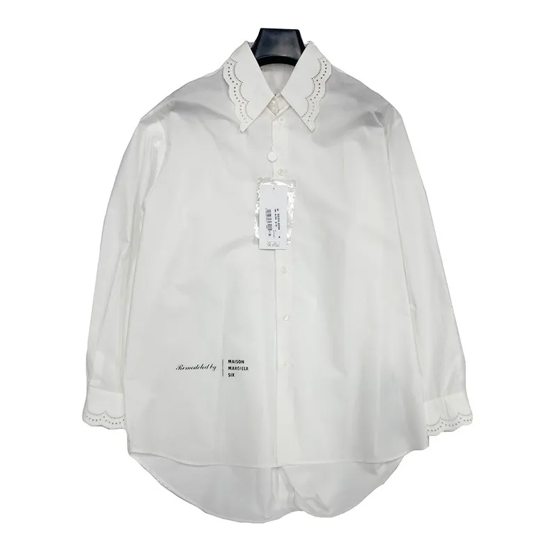 MM6 Maison Margiela  |Long Sleeves Plain Cotton Logo Shirts & Blouses