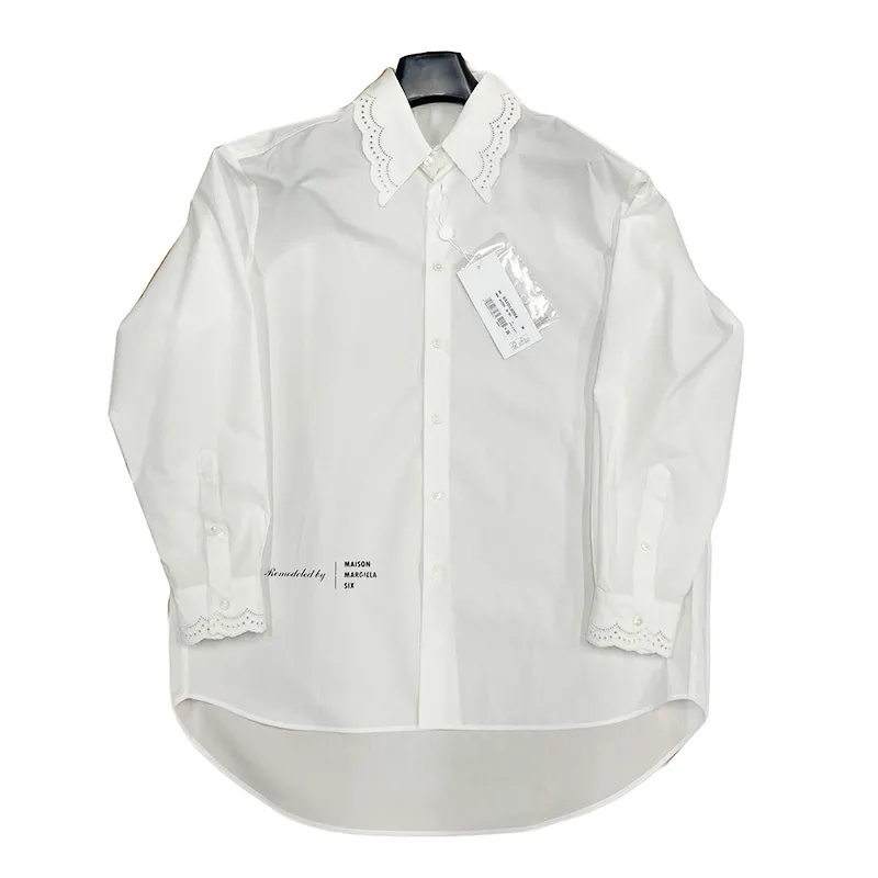 MM6 Maison Margiela  |Long Sleeves Plain Cotton Logo Shirts & Blouses