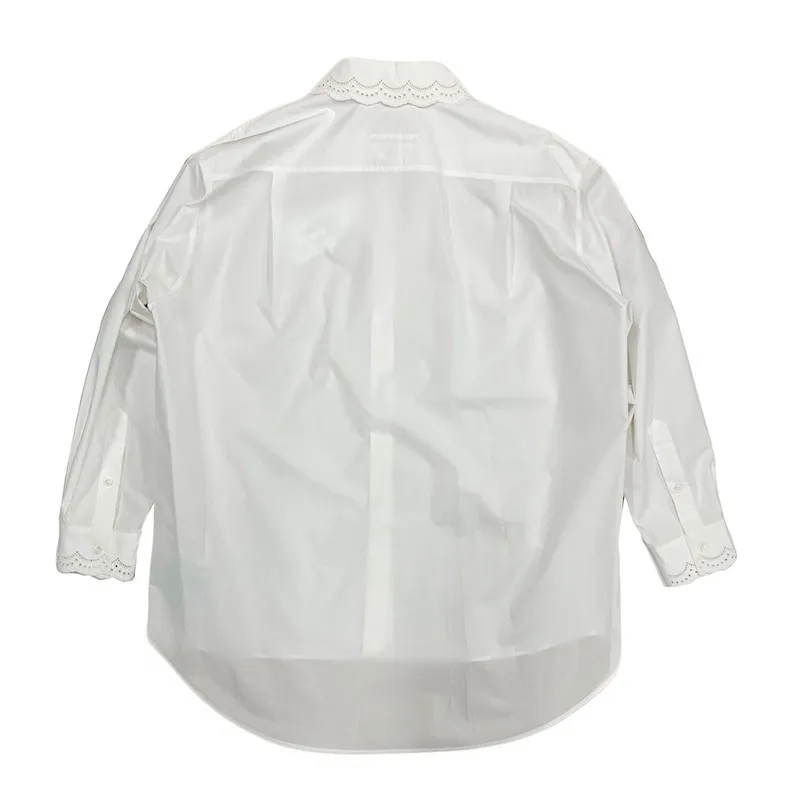 MM6 Maison Margiela  |Long Sleeves Plain Cotton Logo Shirts & Blouses