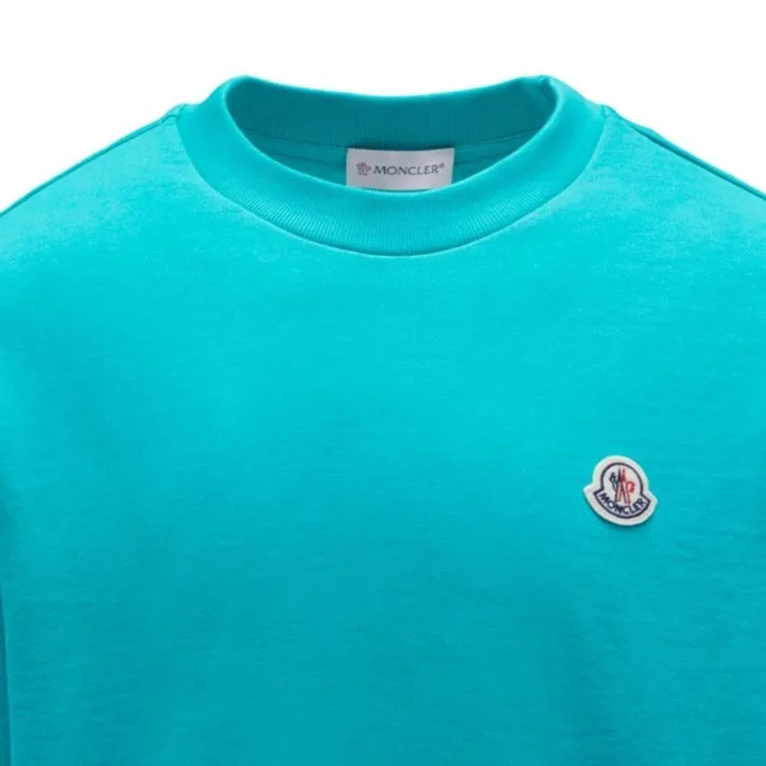 MONCLER  |Crew Neck Long Sleeves Logo Sweatshirts