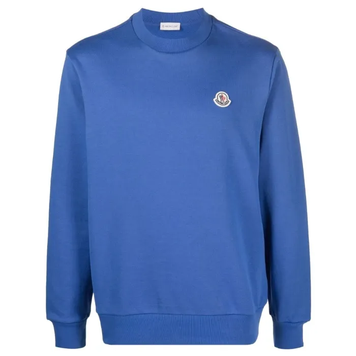 MONCLER  |Crew Neck Long Sleeves Logo Sweatshirts