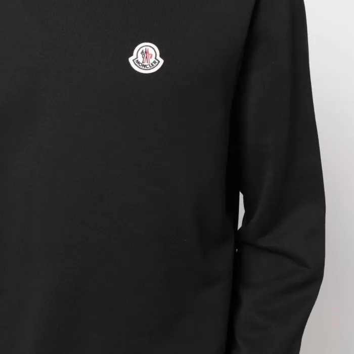 MONCLER  |Crew Neck Long Sleeves Logo Sweatshirts