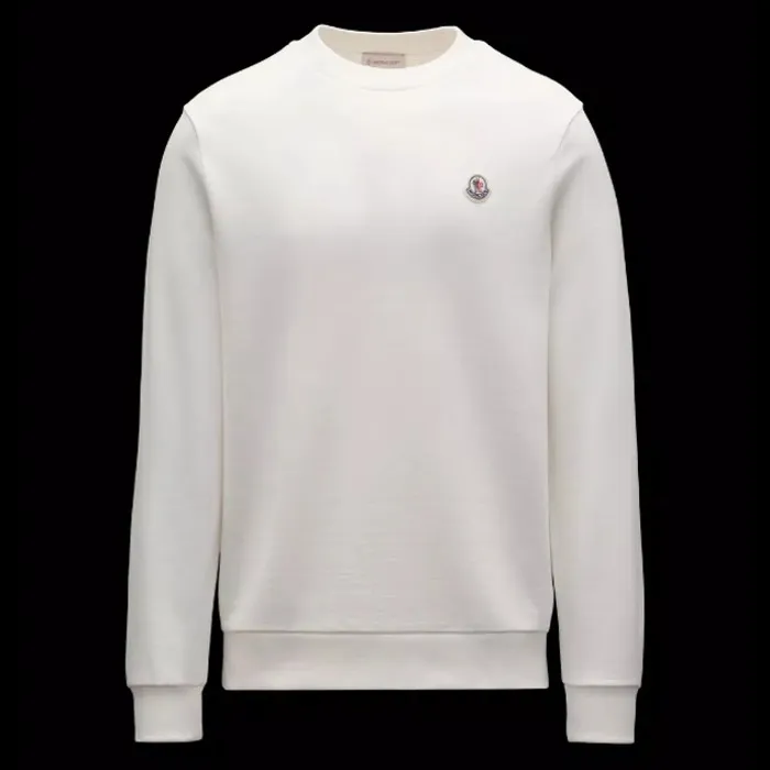 MONCLER  |Crew Neck Long Sleeves Logo Sweatshirts