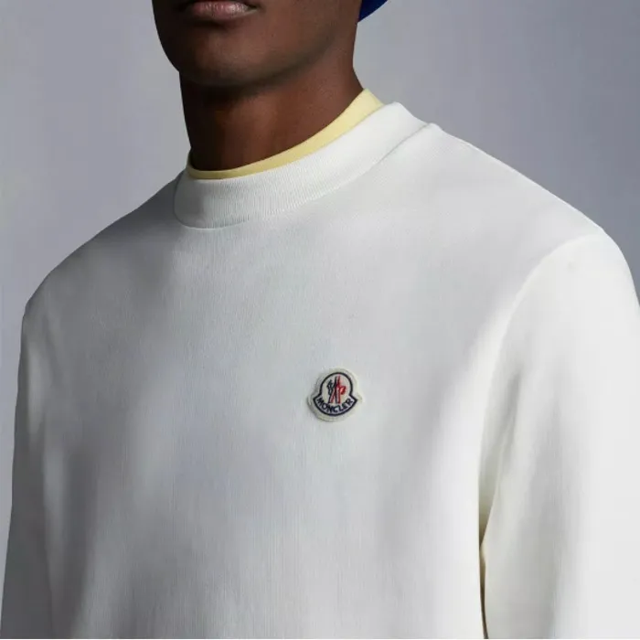 MONCLER  |Crew Neck Long Sleeves Logo Sweatshirts