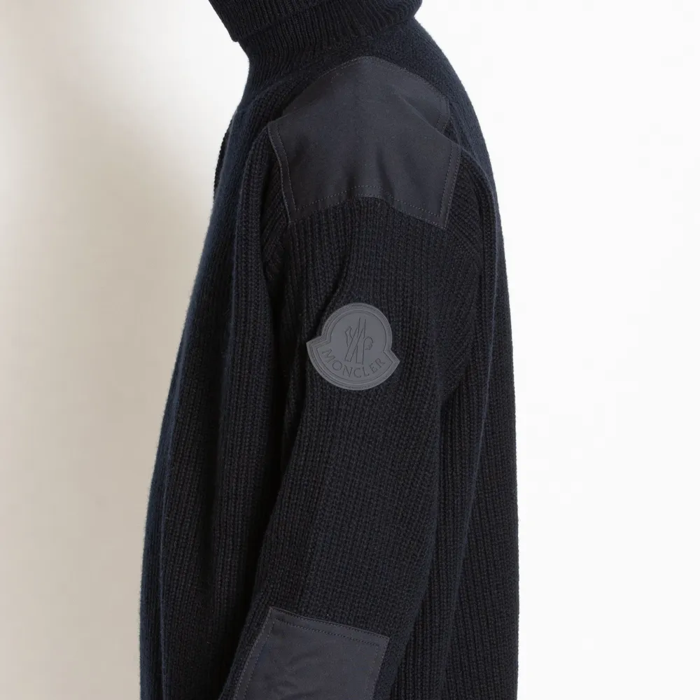 MONCLER  |Wool Cashmere Fine Gauge Long Sleeves Plain Logo