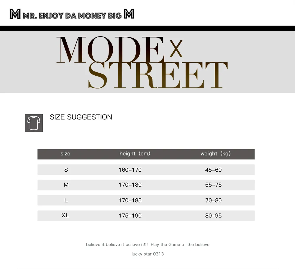 MR. ENJOY DA MONEY  |Unisex Street Style Cotton Short Sleeves Oversized