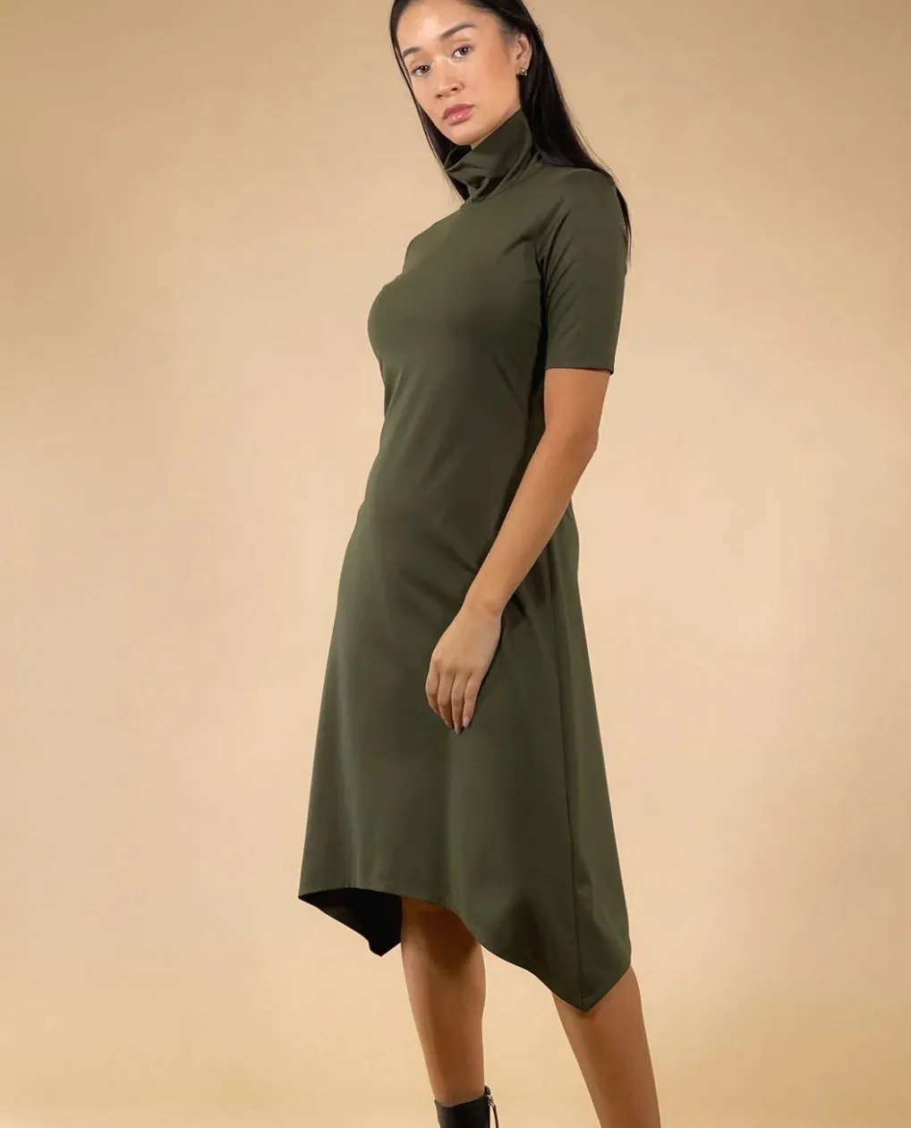 PA5179 Olive Green Sense Dress