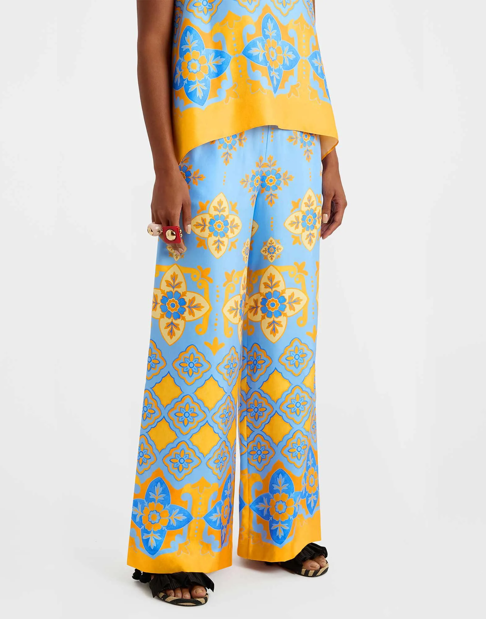 Palazzo Pants in Partenope Light Blue for Women | La DoubleJ