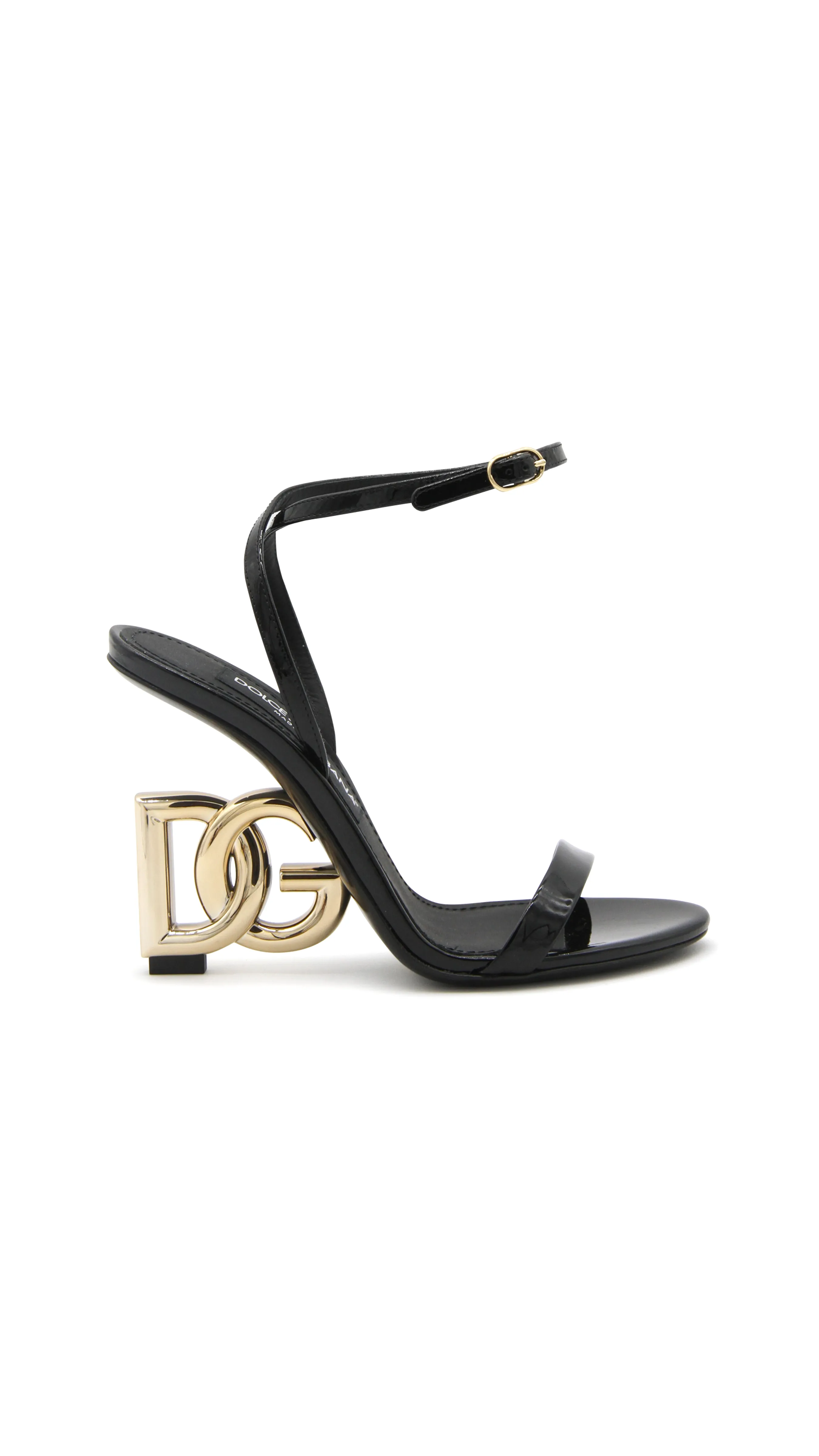 Patent Leather Sandals - Black