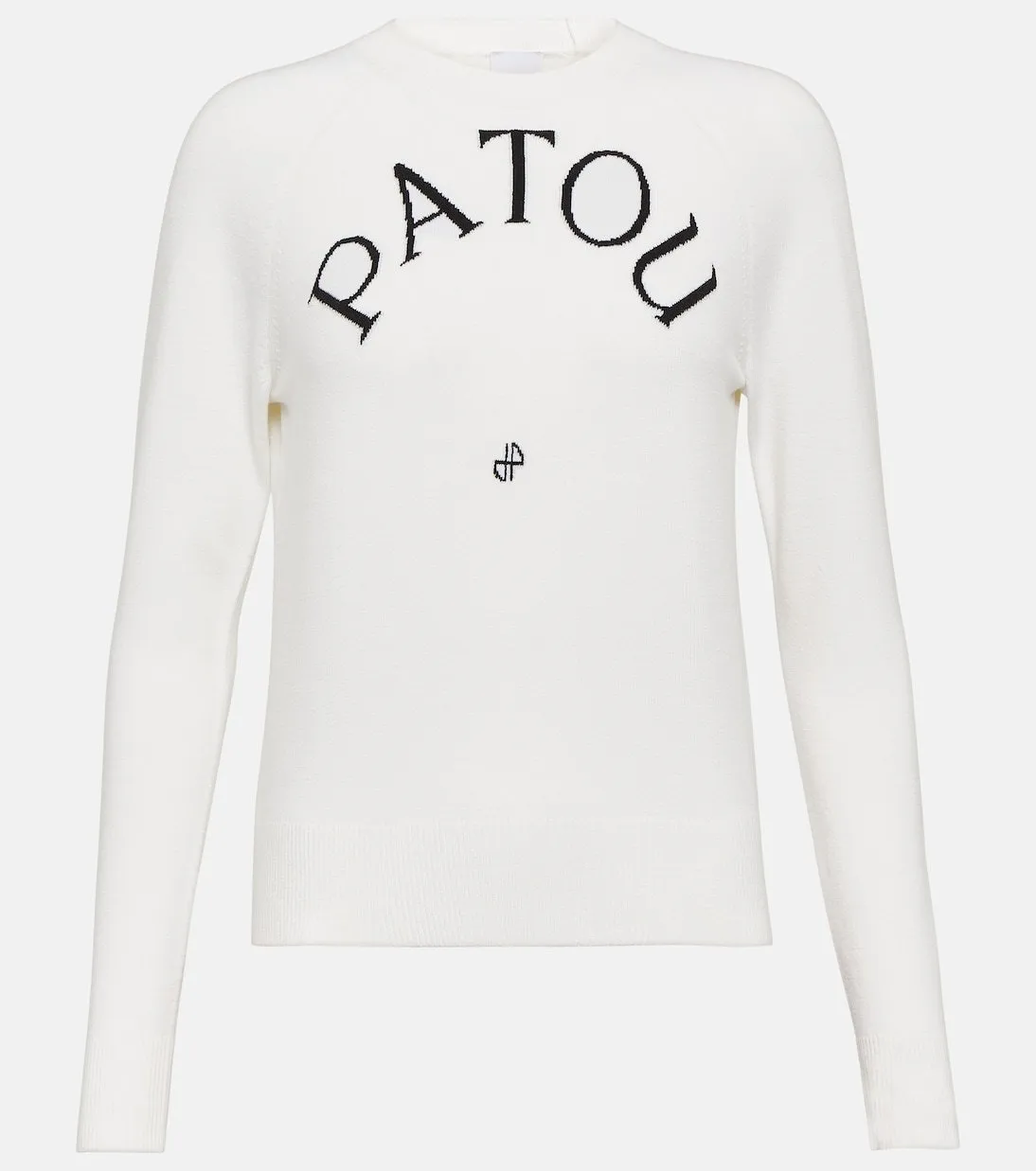 PATOU  |Wool Long Sleeves Plain Logo V-neck & Crew neck