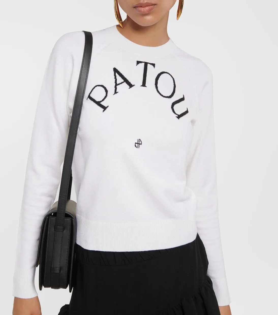 PATOU  |Wool Long Sleeves Plain Logo V-neck & Crew neck