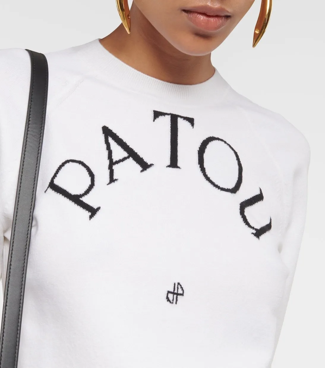 PATOU  |Wool Long Sleeves Plain Logo V-neck & Crew neck