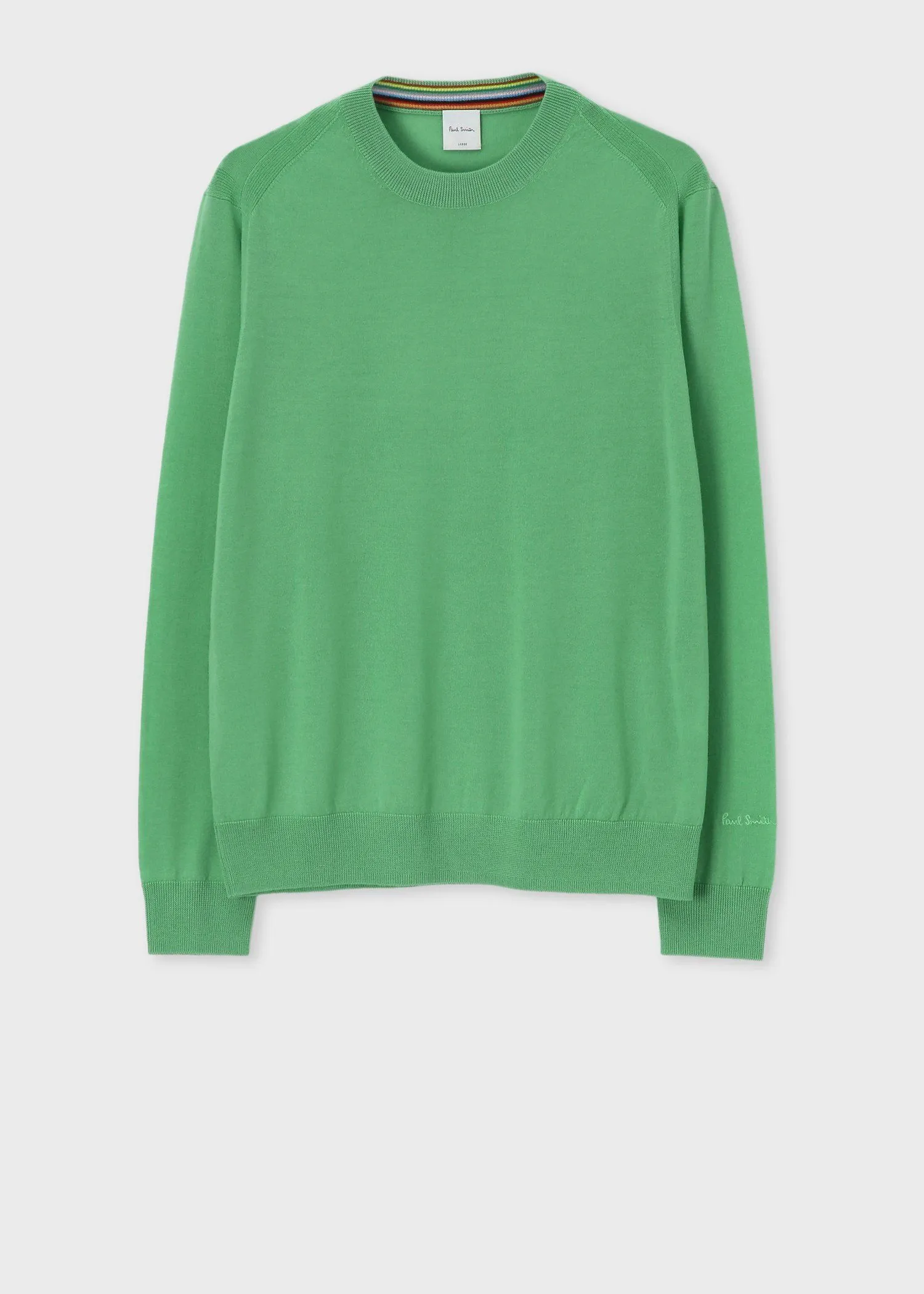 Paul Smith  |Crew Neck Wool Long Sleeves Plain Logo Sweaters