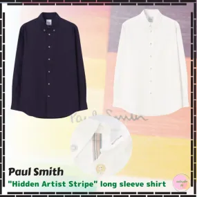 Paul Smith  |Stripes Long Sleeves Plain Cotton Shirts