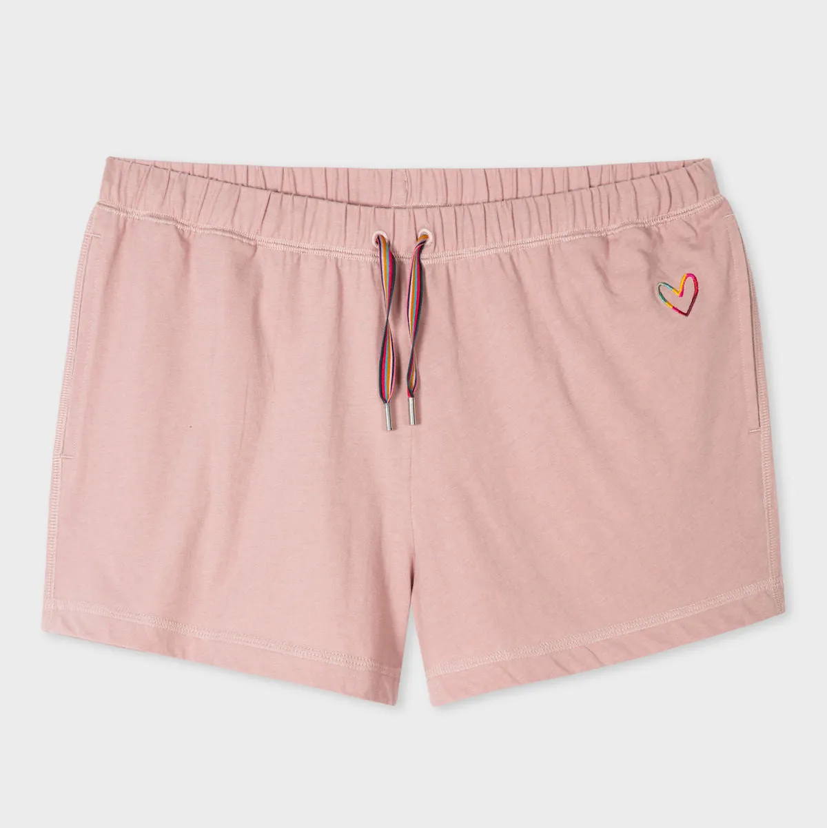 Paul Smith - Women's 'Swirl Heart' Jersey Shorts in Pink